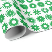 Honden - Groen gras wit Cadeaupapier (Rol Hoek)