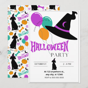 Honden Halloween Feest Uitnodiging