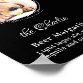 Honden handtekening drankjes zwart 2 foto huisdier poster (Hoek)