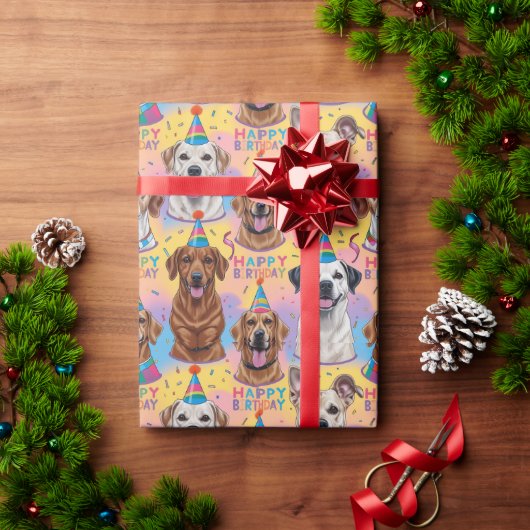 Honden Happy Birthday Cadeaupapier (Feestdagen Geschenken)