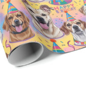 Honden Happy Birthday Cadeaupapier (Rol Hoek)