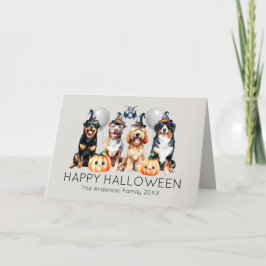 Honden Happy Halloween Feestdagen Kaart