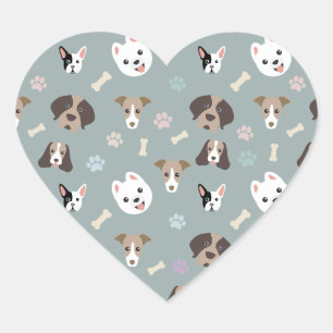Honden Hart Sticker
