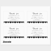 Honden harten dank u bedrijfsinformatie rechthoekige sticker (Vel)