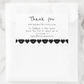 Honden harten dank u bedrijfsinformatie rechthoekige sticker (Tas)