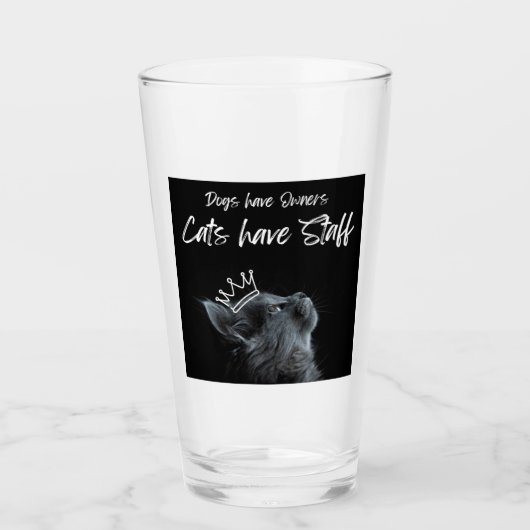 Honden hebben eigenaren, katten hebben personeel glas (Voorkant)
