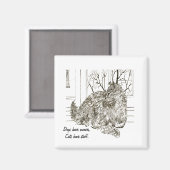 Honden hebben eigenaren, katten hebben personeel magneet (Voorkant / Achterkant)