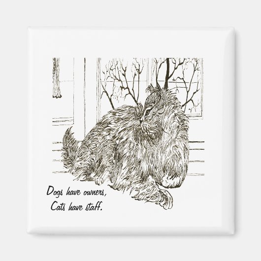 Honden hebben eigenaren, katten hebben personeel magneet (Voorkant)