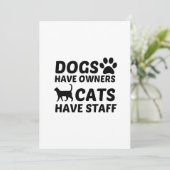 HONDEN HEBBEN EIGENARENCATEGORIEËN PERSONEEL BEDANKKAART (Staand voorkant)