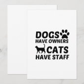 HONDEN HEBBEN EIGENARENCATEGORIEËN PERSONEEL BEDANKKAART (Voorkant / Achterkant)