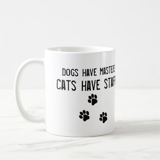 Honden hebben masters met personeel witte Mok (Links)
