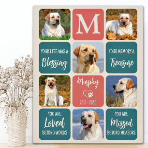 Honden Herdenkingsgeschenk Huisdier Verlies Retro  Fotoplaat