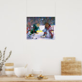 Honden Hockey-Poster afspelen Poster (Keuken)