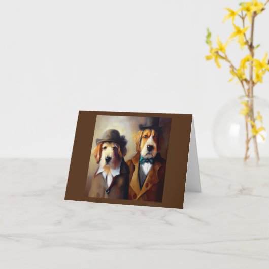 Honden Holmes en Watson Kaart (Gele Bloem)