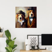 Honden Holmes en Watson Poster (Thuiskantoor)