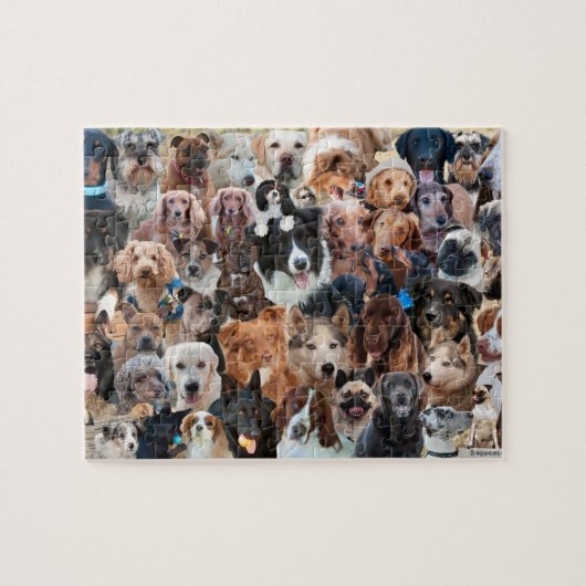 Honden, honden en meer Dogs Collage Legpuzzel (Horizontaal)
