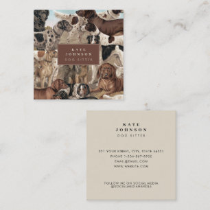  Honden Hondenoppas Trainer Dierverzorging Vierkante Visitekaartje