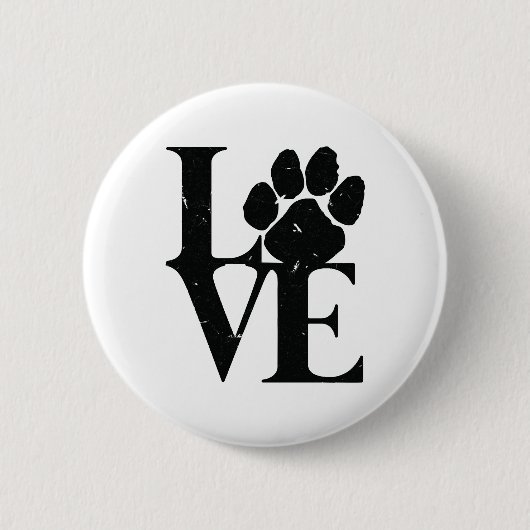 Honden houden van honden ronde button 5,7 cm (Voorkant)