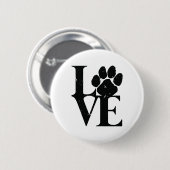 Honden houden van honden ronde button 5,7 cm (Voorkant /achterkant)