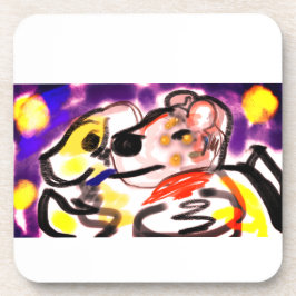 Honden houden van 's nachts bier onderzetter