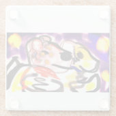 Honden houden van 's nachts glazen onderzetter (Achterkant)