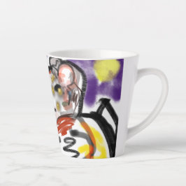 Honden houden van 's nachts latte mok