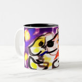 Honden houden van 's nachts tweekleurige koffiemok (Voorkant links)