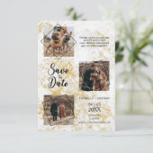 Honden Huisdieren Drie Foto's Verliefd  Nep Goud E (Staand voorkant)