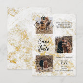 Honden Huisdieren Drie Foto's Verliefd  Nep Goud E (Voorkant / Achterkant)