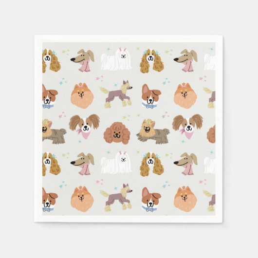 Honden Huisdieren Kinderen Verjaardagsfeest Servet (Voorkant)