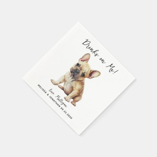 Honden Huwelijks Cocktail Servet (Hoek)