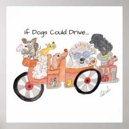 Honden Ideale Auto Poster