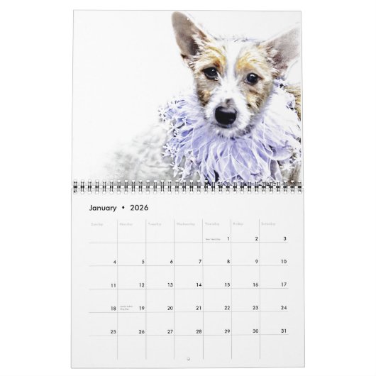 Honden in art - Agenda Kalender (Jan 2026)