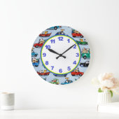 Honden in autobussen met cijfers grote klok (Huis)