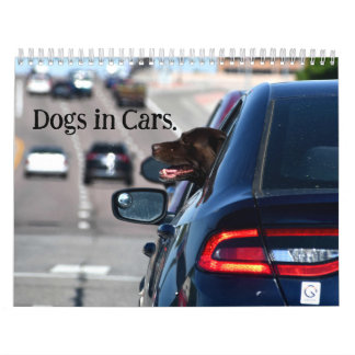 Honden in auto's Kalender