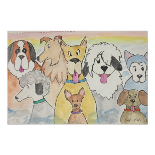 Honden in de Hemel Perfect Poster (Voorkant)
