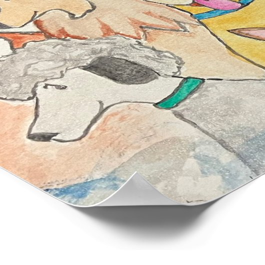 Honden in de hemel poster (Hoek)