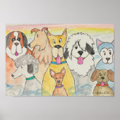 Honden in de hemel poster (Voorkant)