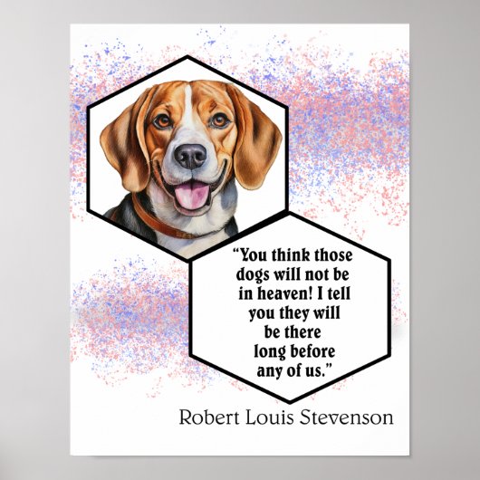 Honden in de hemel Robert Louis Stevenson Poster (Voorkant)