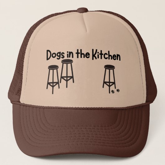 Honden in de Keuken Trucker Hoed Pet (Voorkant)