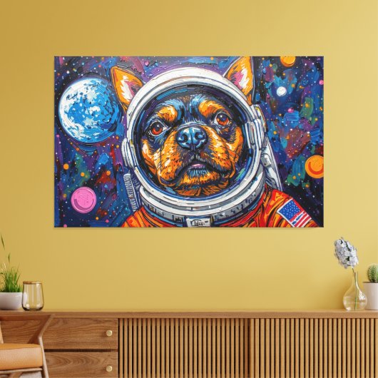 HONDEN IN DE RUIMTE-13 CANVAS AFDRUK (Insitu (Woonkamer))