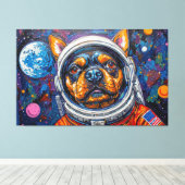 HONDEN IN DE RUIMTE-13 CANVAS AFDRUK (Insitu (Houten vloer))