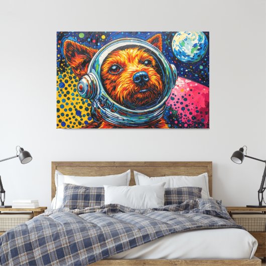 HONDEN IN DE RUIMTE-16 CANVAS AFDRUK (Insitu (Slaapkamer))