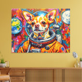 HONDEN IN DE RUIMTE-CHIHUAHUA 10 CANVAS AFDRUK (Insitu (Woonkamer))