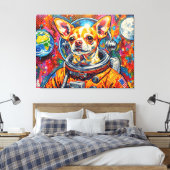 HONDEN IN DE RUIMTE-CHIHUAHUA 10 CANVAS AFDRUK (Insitu (Slaapkamer))
