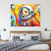 HONDEN IN DE RUIMTE-CHIHUAHUA 2 CANVAS AFDRUK (Insitu (Slaapkamer))