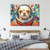 HONDEN IN DE RUIMTE-CHIHUAHUA 3 CANVAS AFDRUK (Insitu (Slaapkamer))