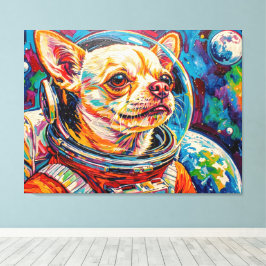 HONDEN IN DE RUIMTE-CHIHUAHUA 4 CANVAS AFDRUK
