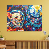 HONDEN IN DE RUIMTE-CHIHUAHUA 7 CANVAS AFDRUK (Insitu (Woonkamer))
