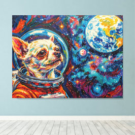 HONDEN IN DE RUIMTE-CHIHUAHUA 7 CANVAS AFDRUK